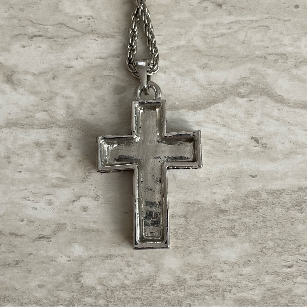 Chunky Multi Rhinestone Decorative Cross - Picture 4 of 4